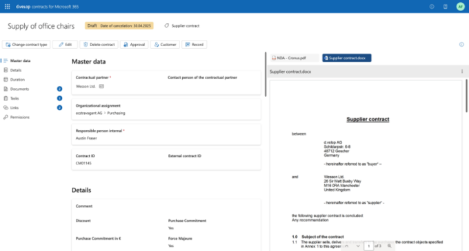 Creation & generation of contracts