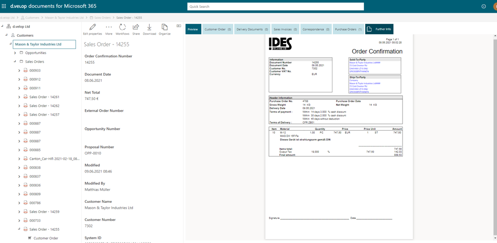 Sharepoint Metadaten DMS for M365