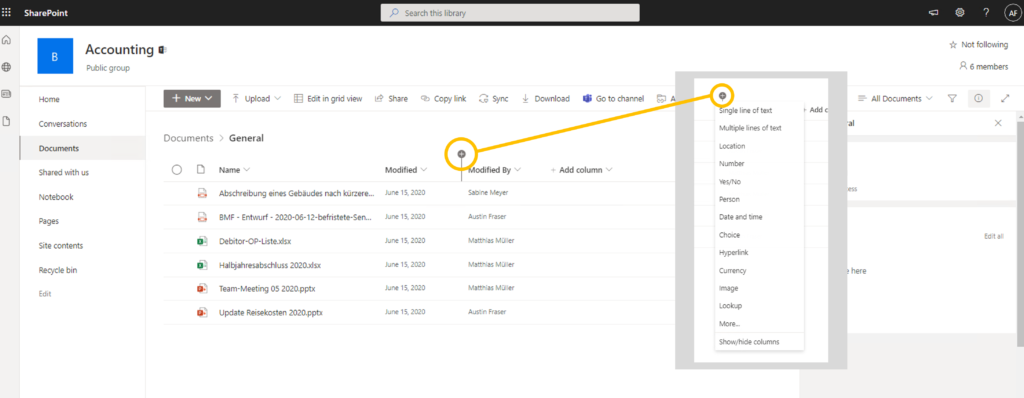 Sharepoint Metadata Creation Columns