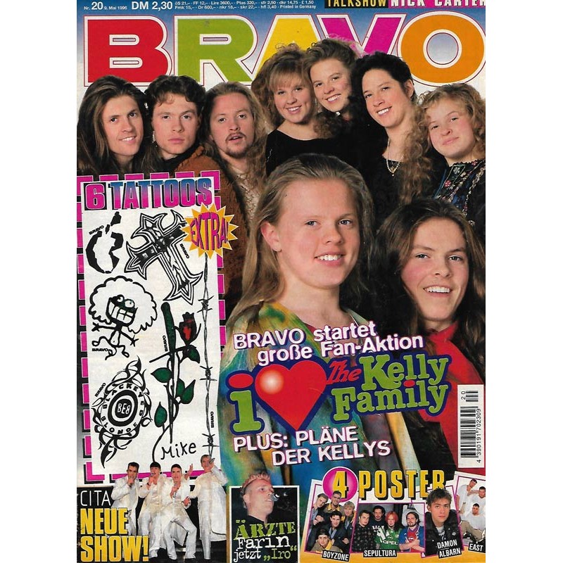 the kelly family on the cover of bravo magazine