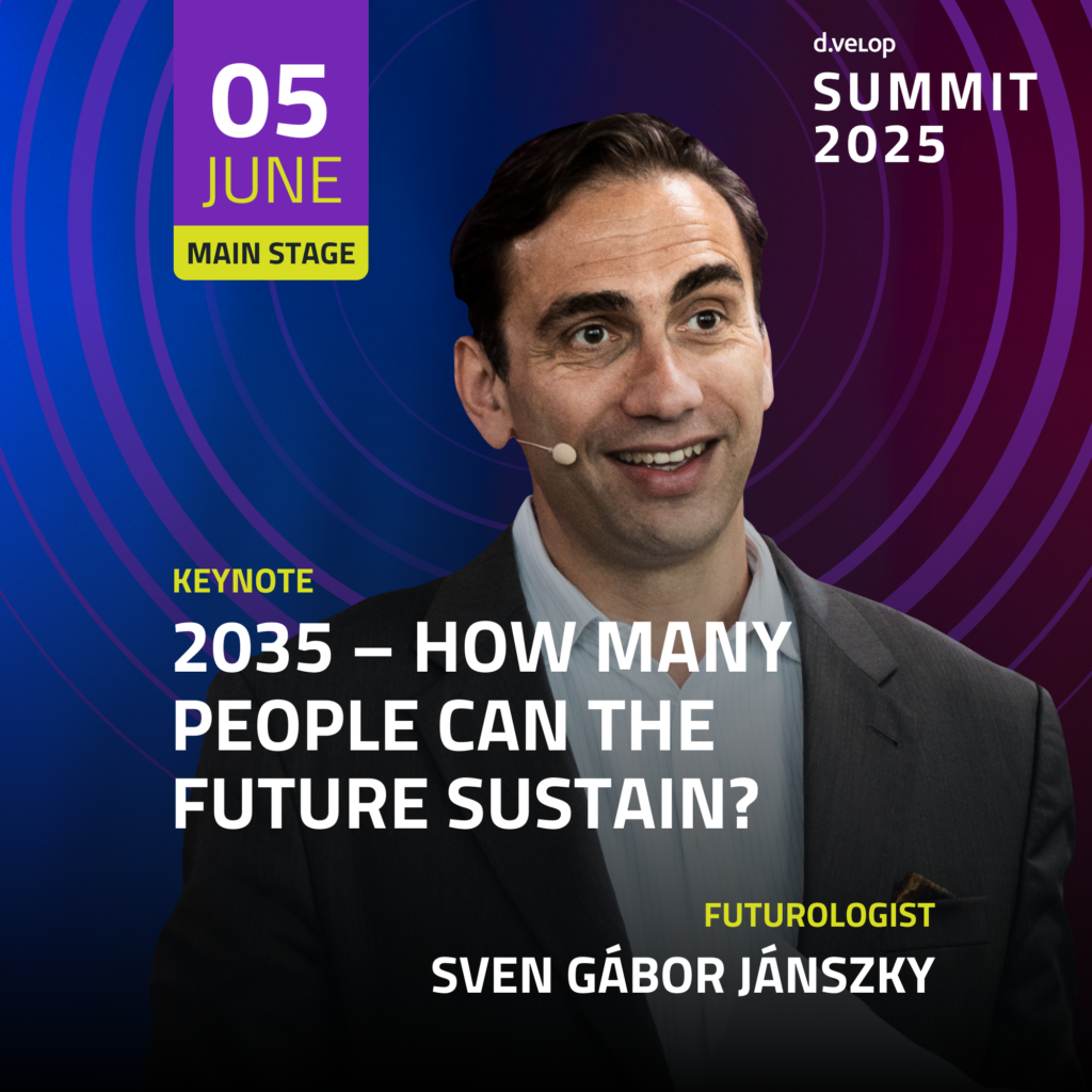Sven Gabor Janszky d.velop SUMMIT Keynote AI and Digitalisation