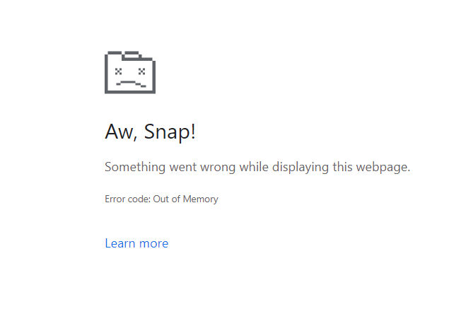 Browser Error Memory Leak