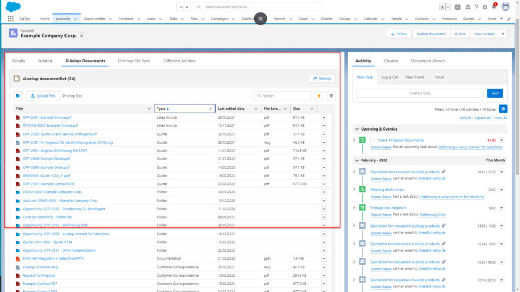 d.velop documents for Salesforce