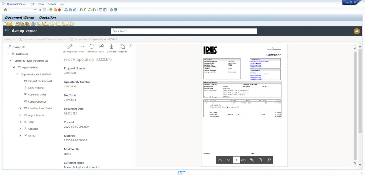 SAP integration in sharepoint