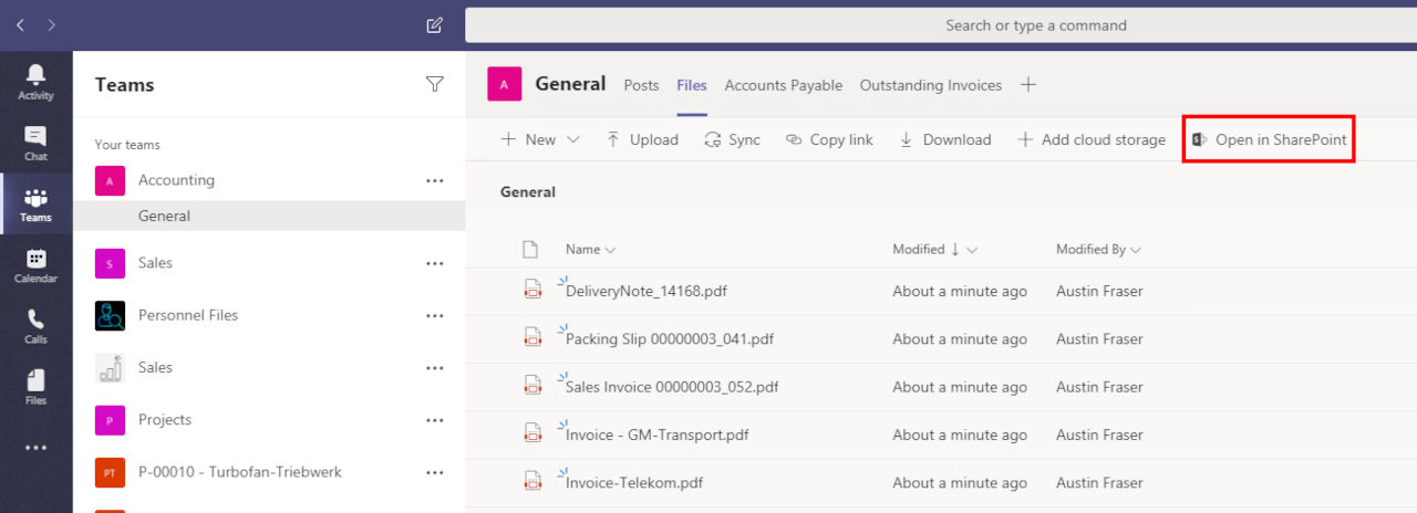 sharepoint link in microsoft teams