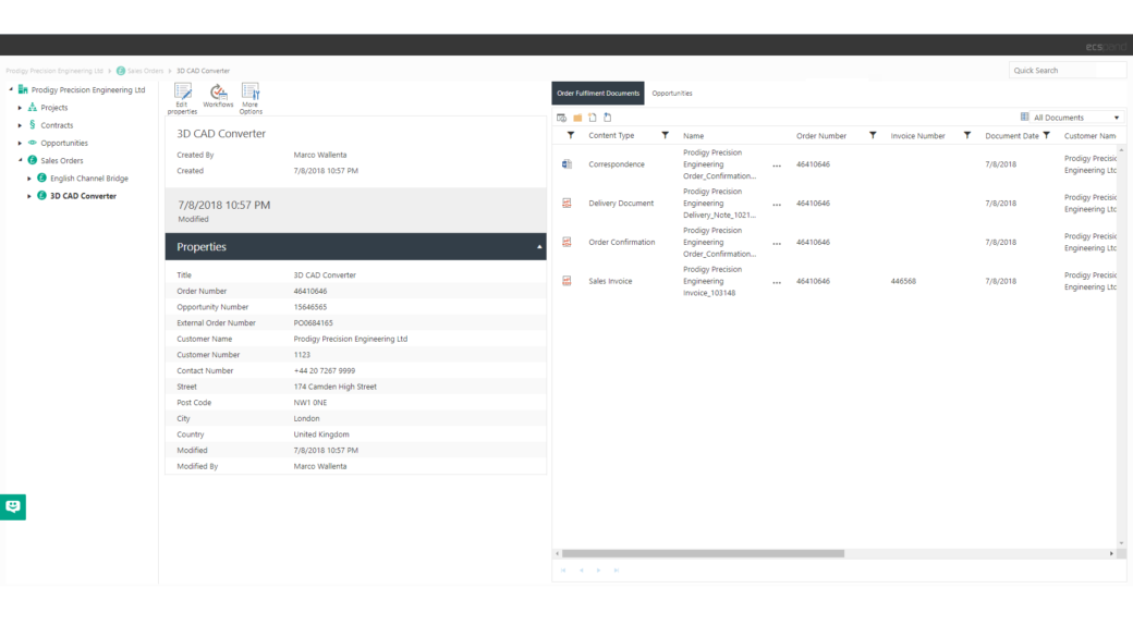ecspand center features sharepoint-screenshot