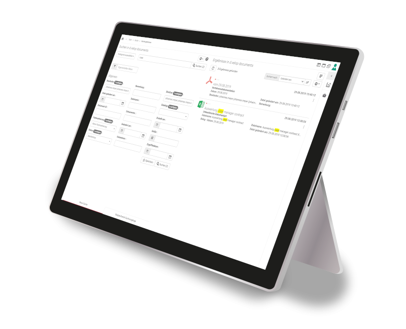 d.velop documents software interface