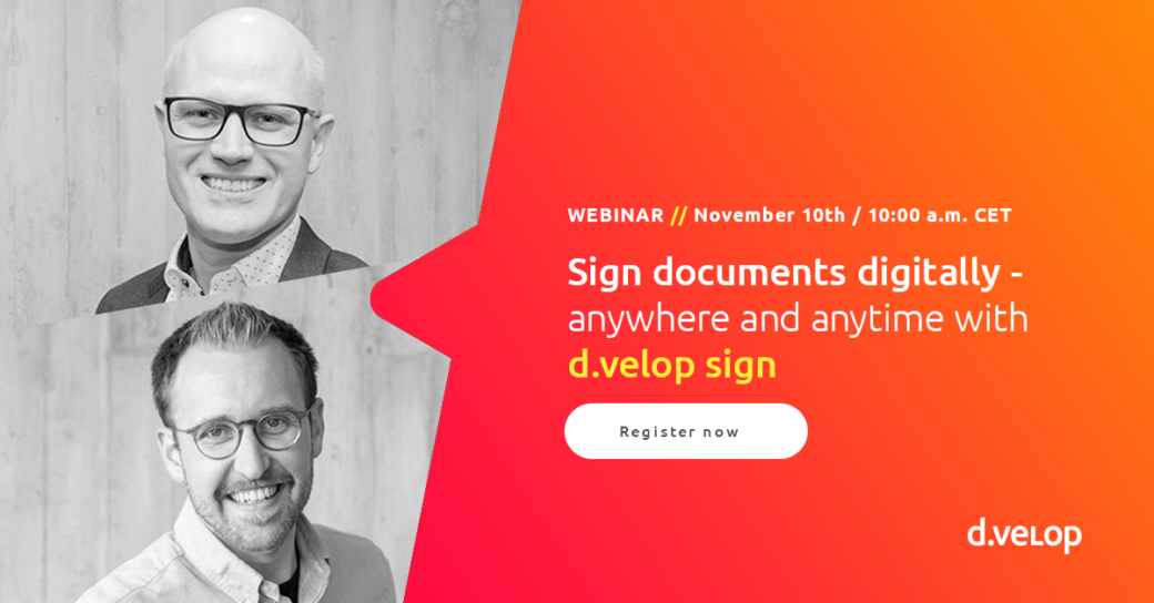 Webinar - sign documents digitally - anywhere and anytime with d.velop sign