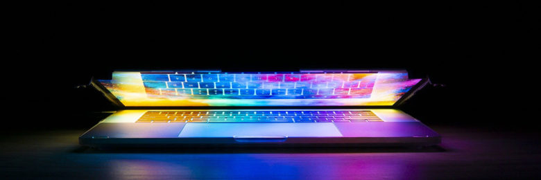 laptop met kleuren