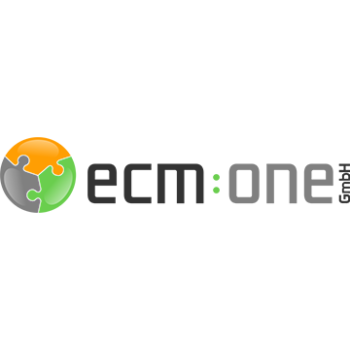 Logo of the ecm:one GmbH with headquarters in Münster, Germany.