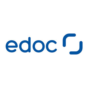 This is the logo of edoc solutions AG based in Weilerswist, Germany