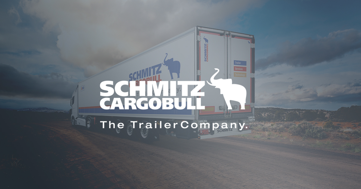 Schmitz Cargobull Success Story Image with logo and trailer