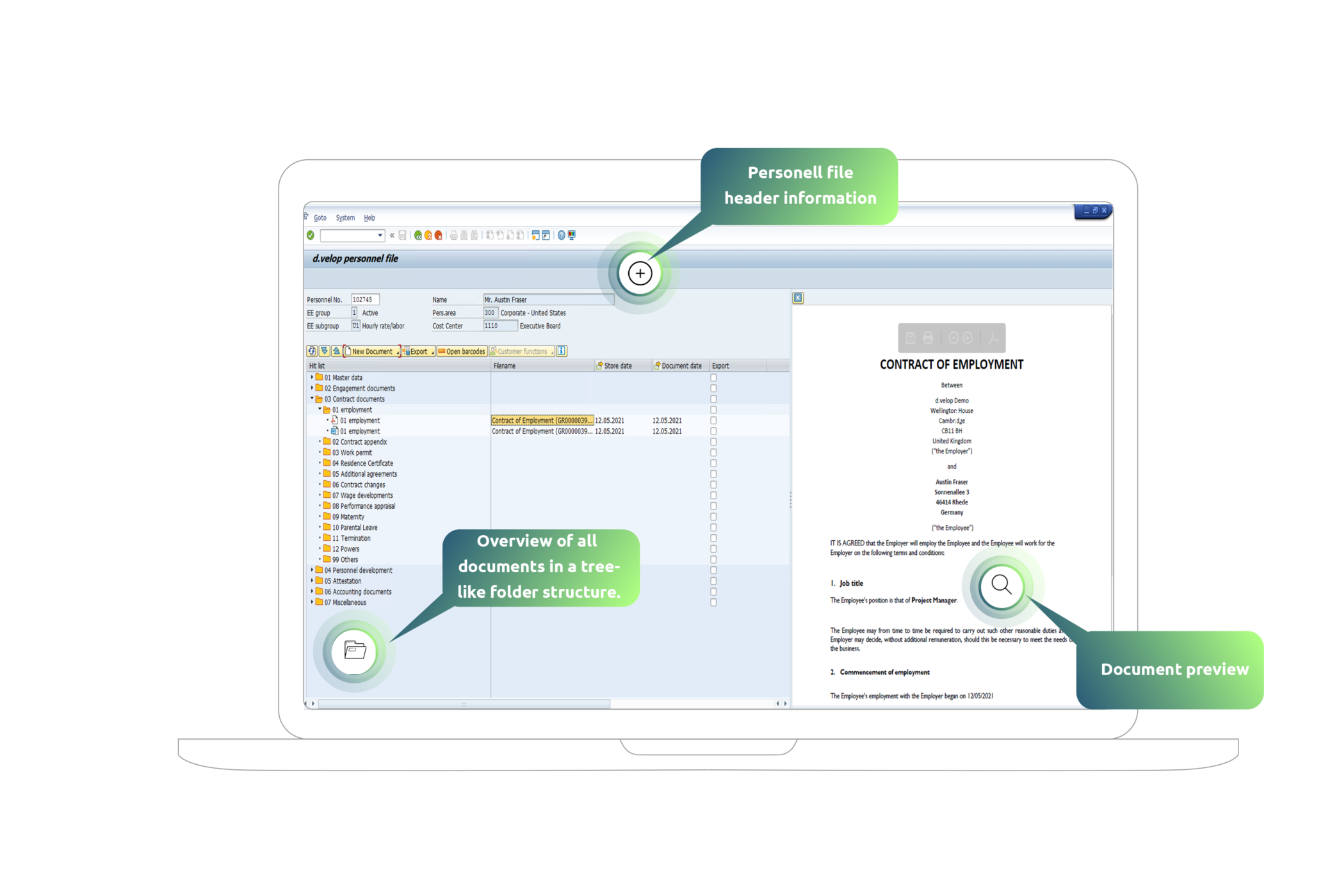 Digital Personnel File For SAP Secure Seamless D velop