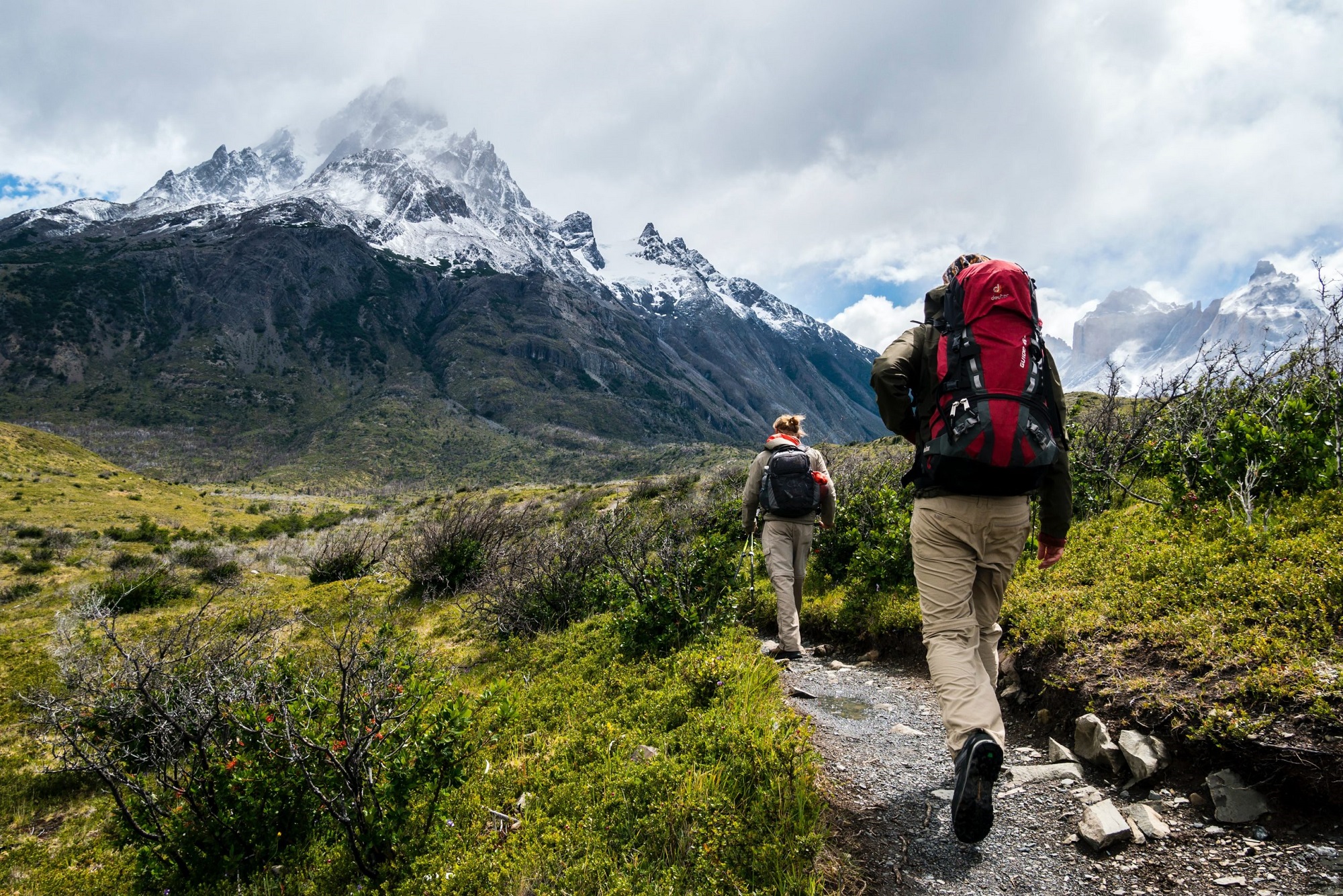 Vacation hiking in the mountains