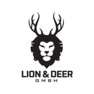 logo image of lion and deer